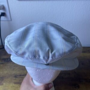 Vtg Bianchi Cappelli Men's Blue Tweed Drivers Cap Size M Union Made